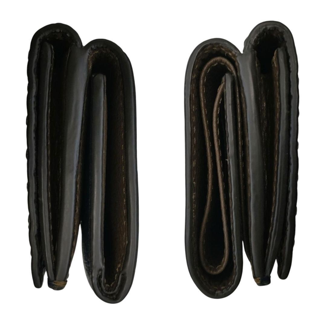 フェンディ　三つ折り財布　セレリアウォレット　ブラック　ブラウン