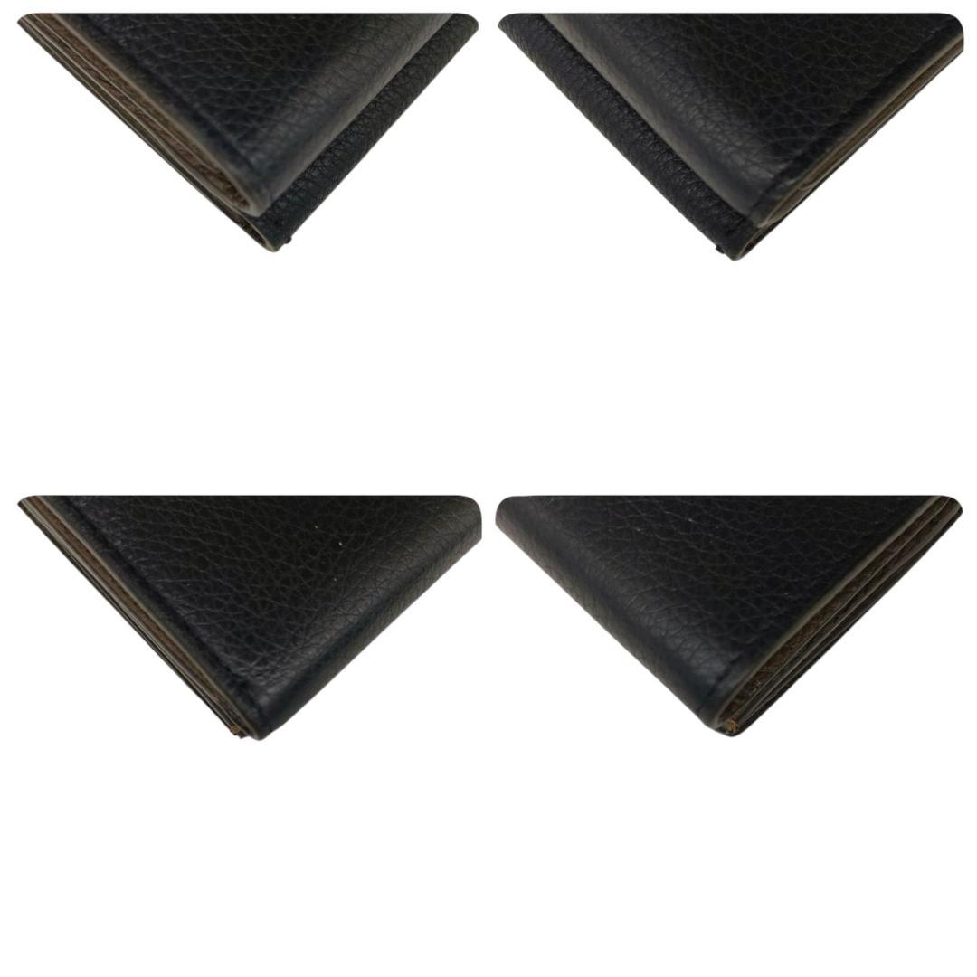 フェンディ　三つ折り財布　セレリアウォレット　ブラック　ブラウン