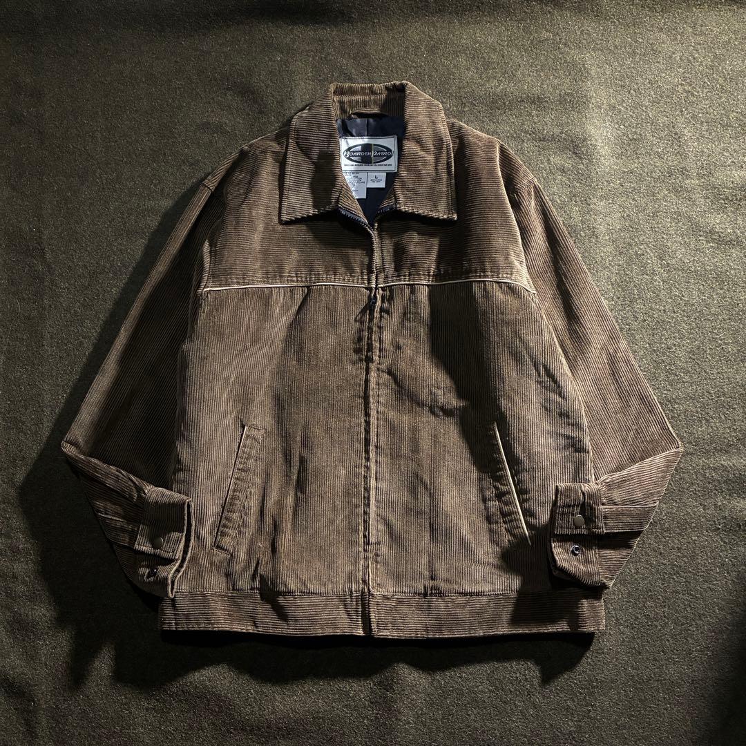 90s BOARDER PATROL コーデュロイ　ジップジャケット　L