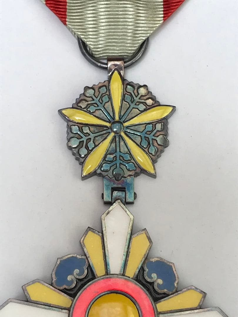 ☆希少品☆満州国勲章 満州国 勲六位景雲章 旧日本軍 　勲章　I.1236