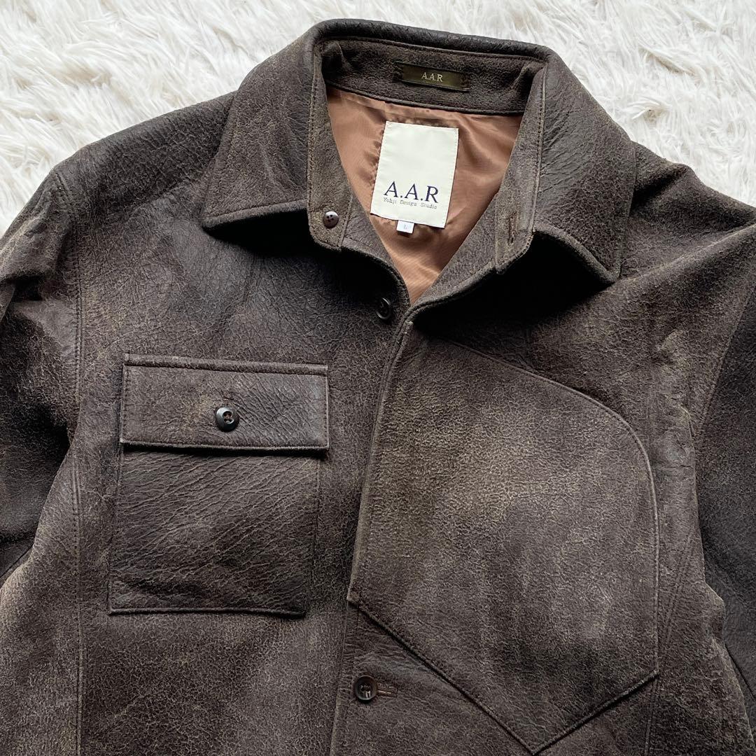 希少 Lサイズ ヨウジヤマモト ヌバック ラムレザー ジャケット クラック加工