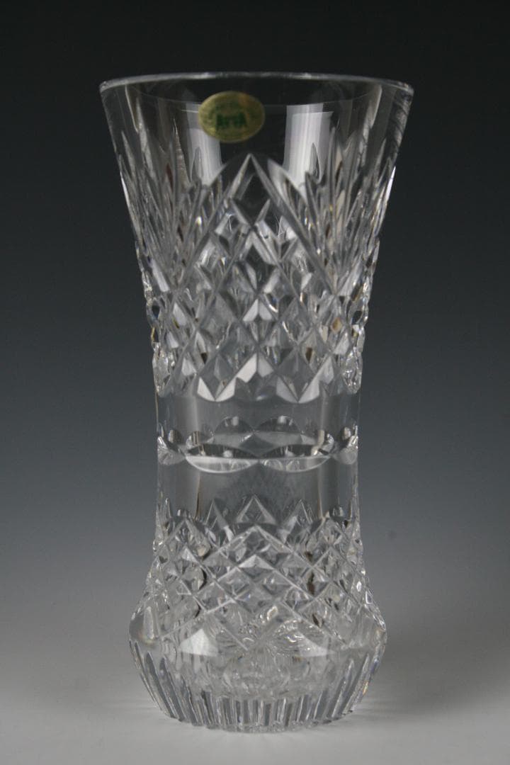 アイルランド　チローニ カットグラス　フラワーベース　ビンテージ