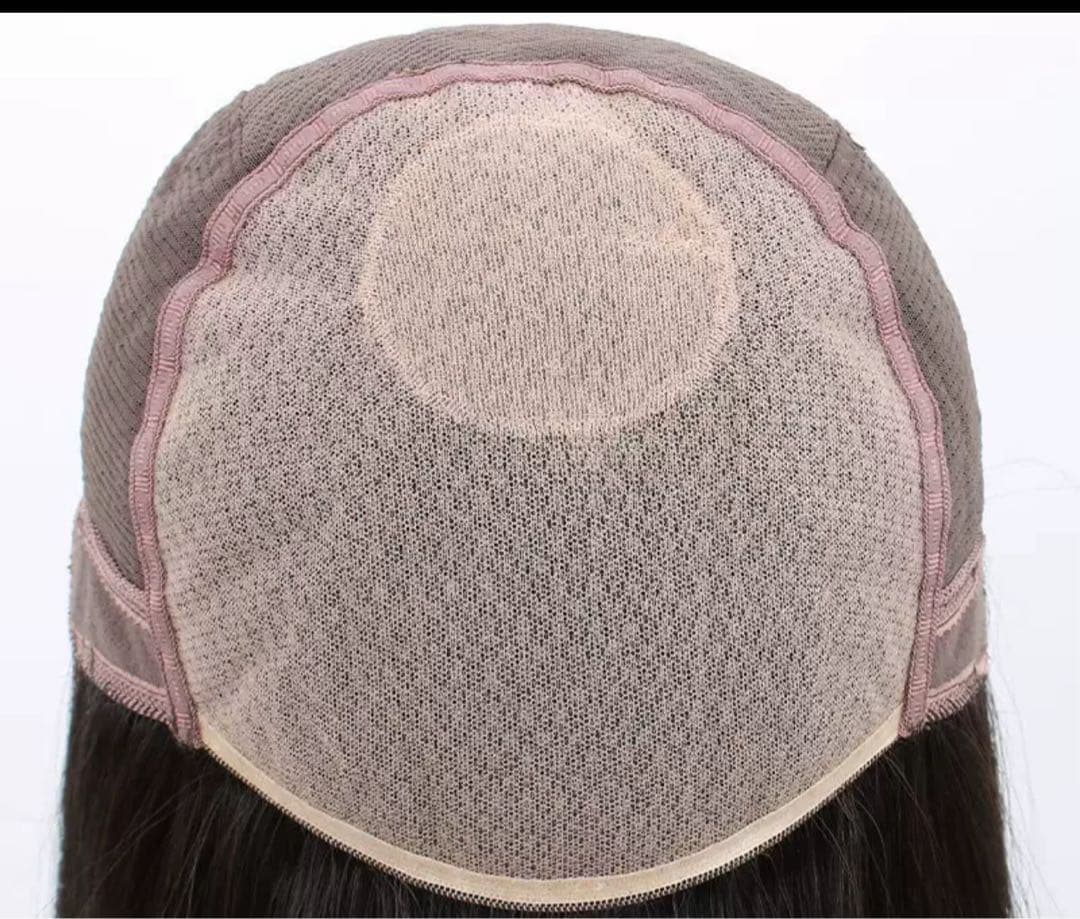 総手植え人毛ウィッグ☆自然☆ ふわっと軽いカールショート☆☆ST86 黒