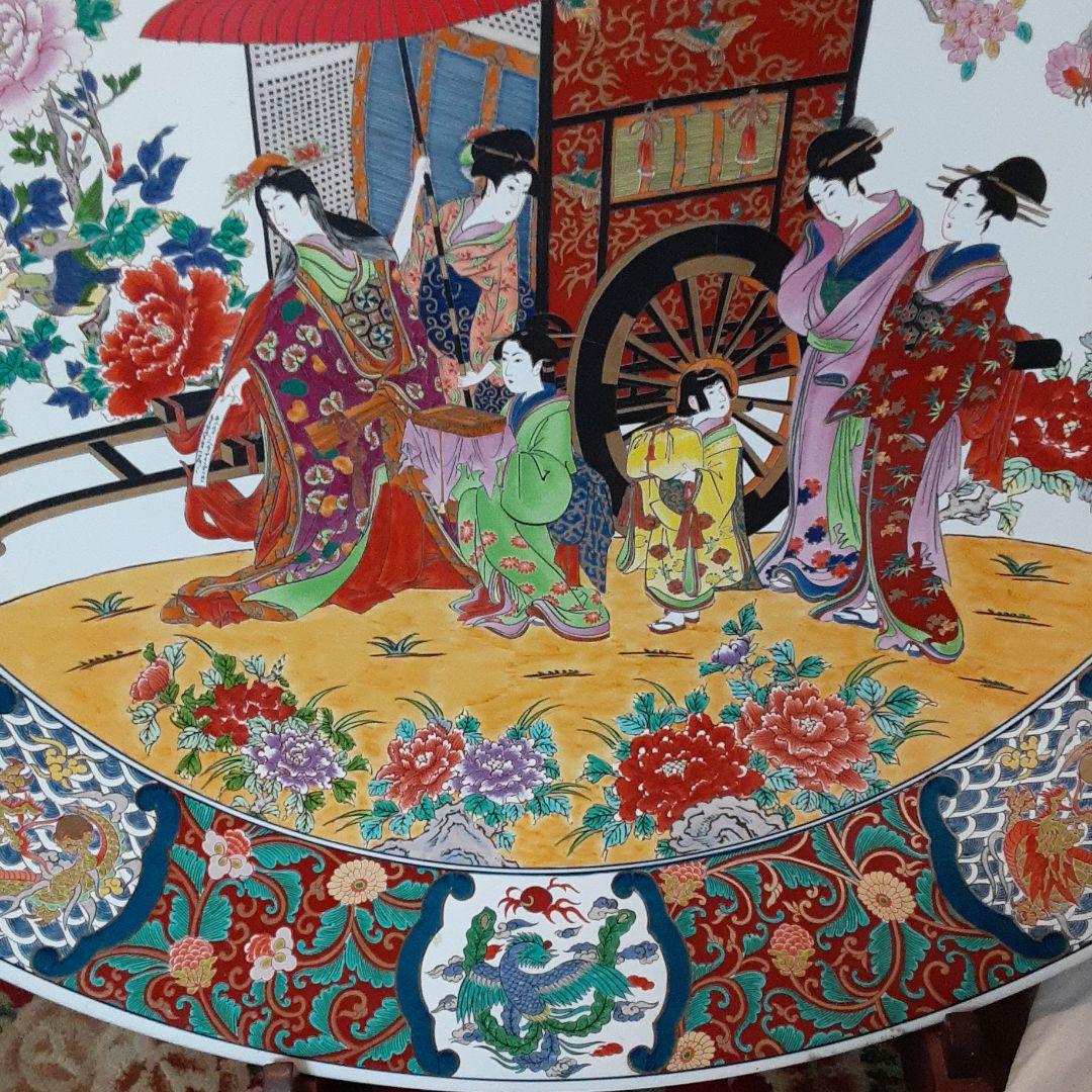 陶器　大きな赤絵の皿