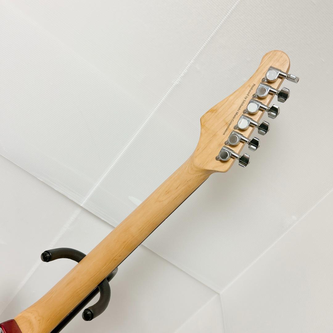 美品 Mavis 初心者向けエレキギター レッド ミラータイプピックガード