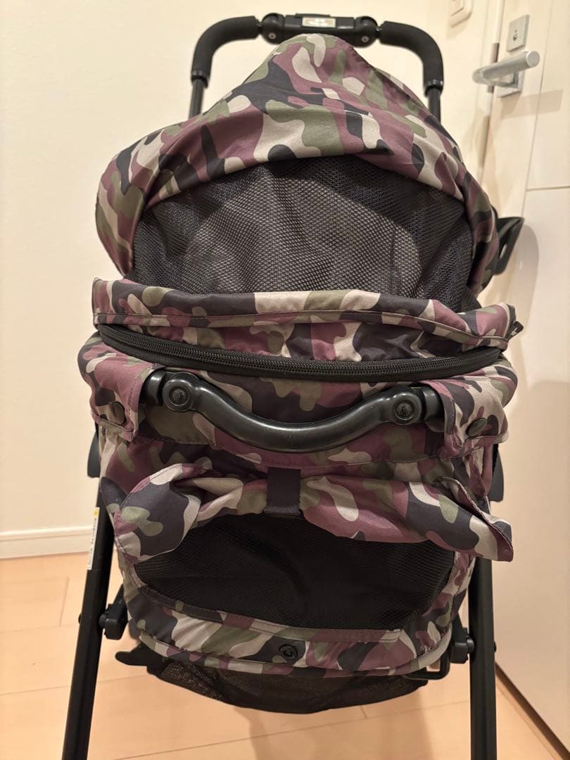 コンビ　コムペット　ミリミリライトα アルファ　グリーンカモ　ペットカート