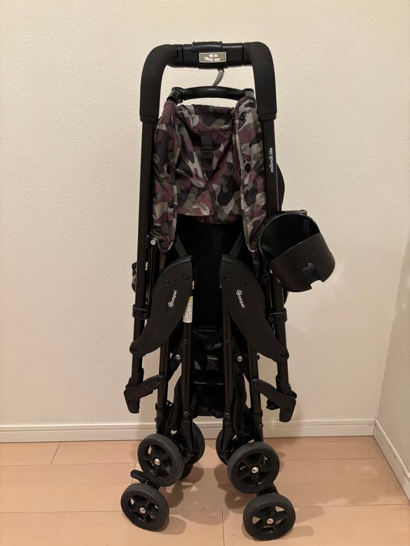 コンビ　コムペット　ミリミリライトα アルファ　グリーンカモ　ペットカート