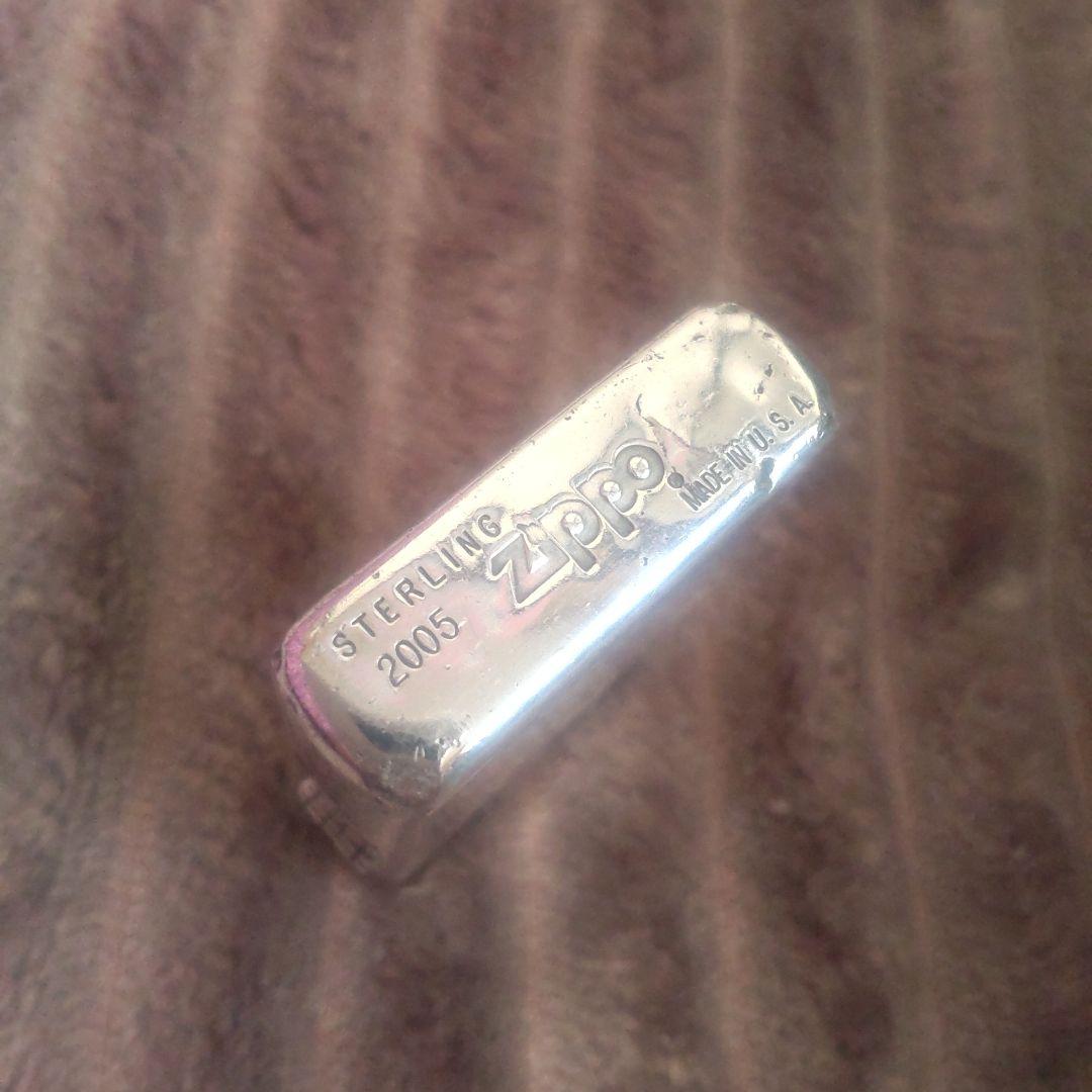 OLDスターリングシルバー ジッポ イン ダイヤ
