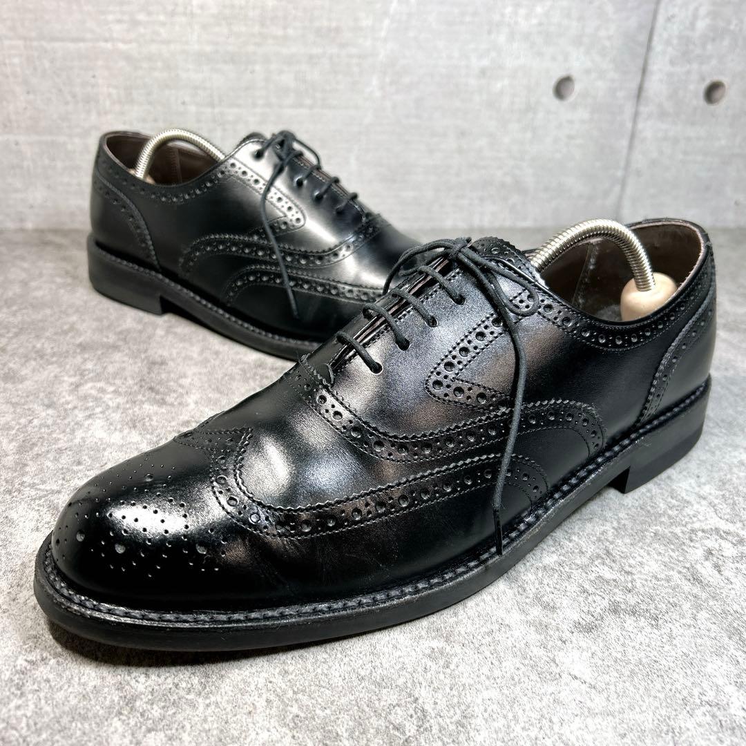 未使用級【REGAL】ビジネスシューズ/V083/メダリオン/ウイングチップ/黒