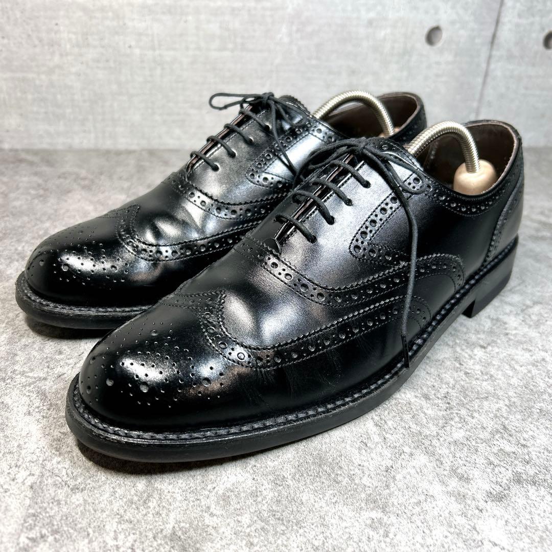 未使用級【REGAL】ビジネスシューズ/V083/メダリオン/ウイングチップ/黒