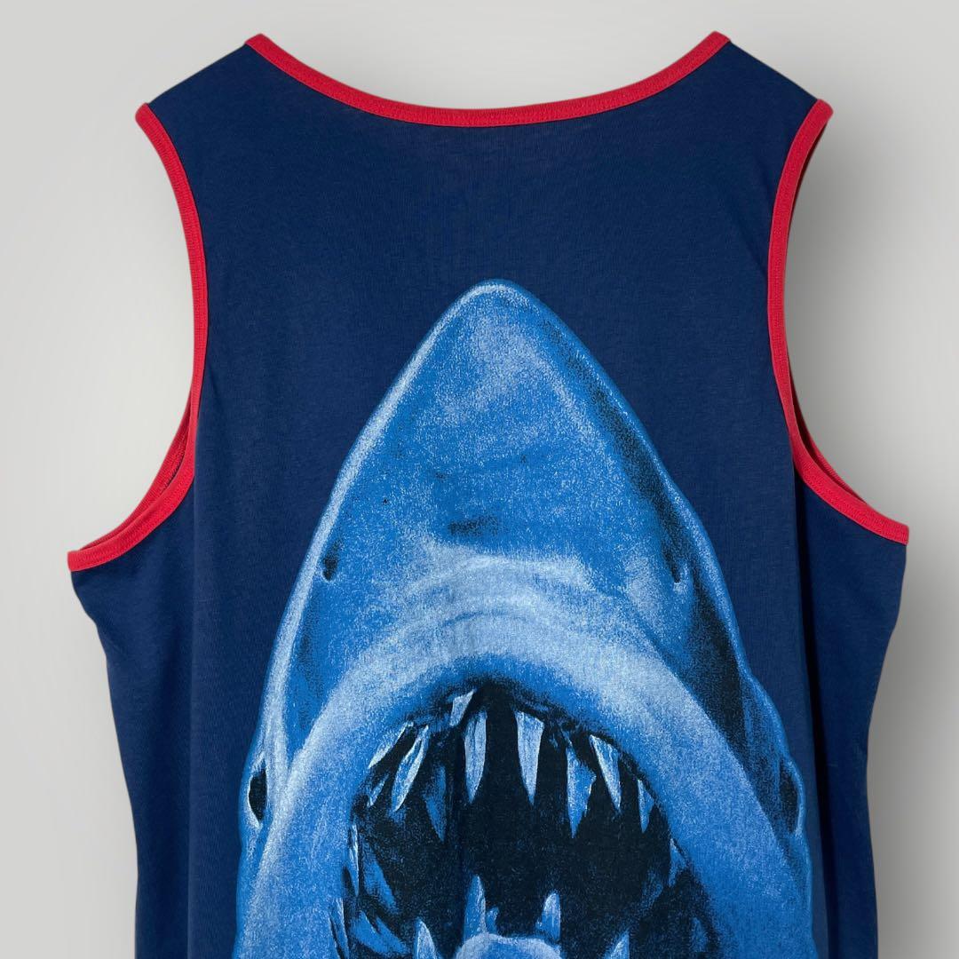 【希少】公式ライセンス JAWS ジョーズ タンクトップ 両面プリント 美品 Ｌ