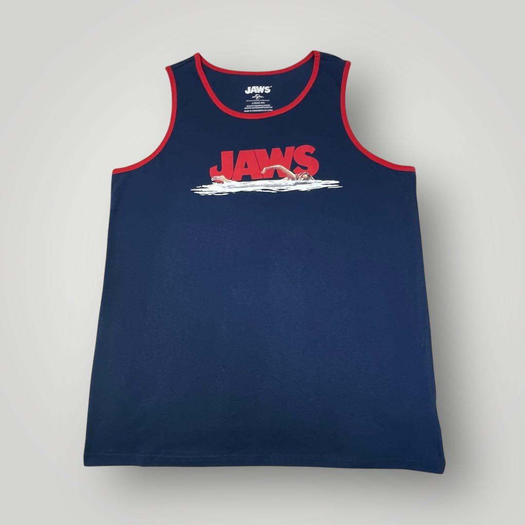 【希少】公式ライセンス JAWS ジョーズ タンクトップ 両面プリント 美品 Ｌ