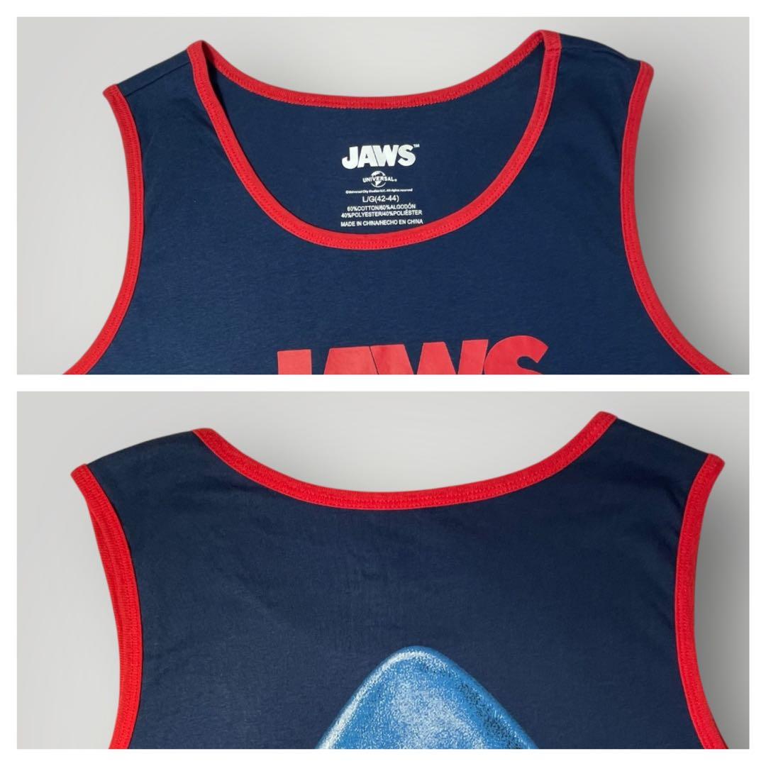 【希少】公式ライセンス JAWS ジョーズ タンクトップ 両面プリント 美品 Ｌ