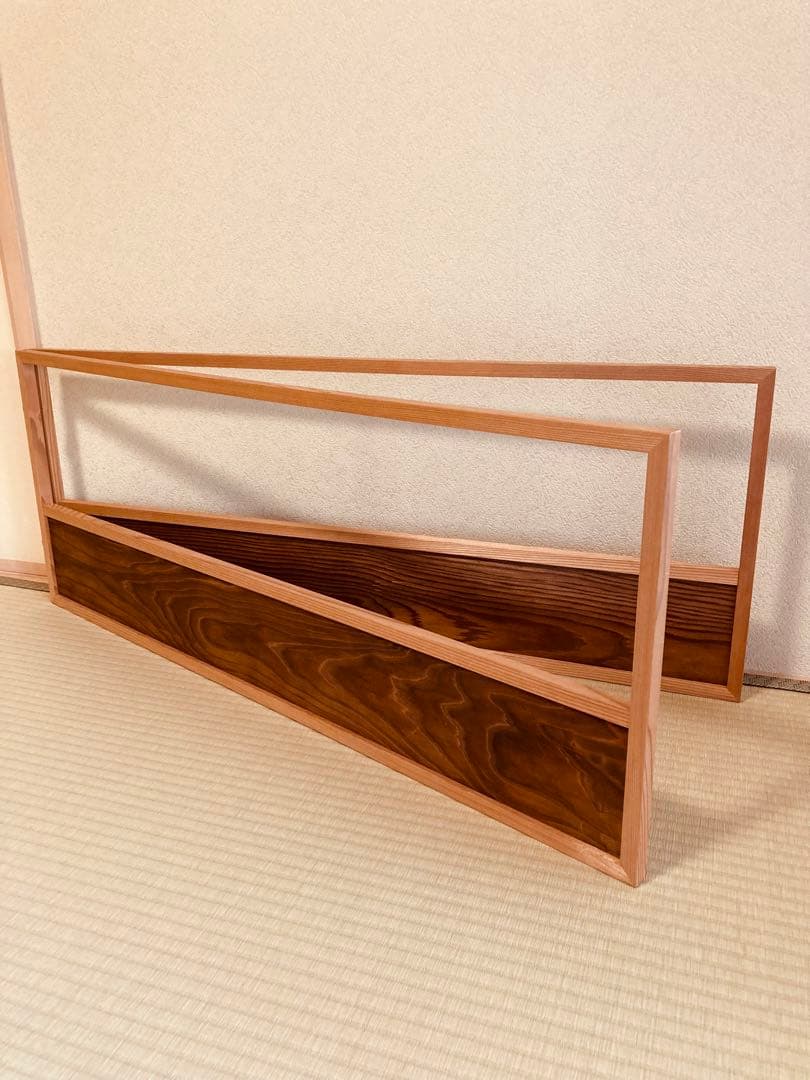 美品　上透かし　天然木　風炉先屏風