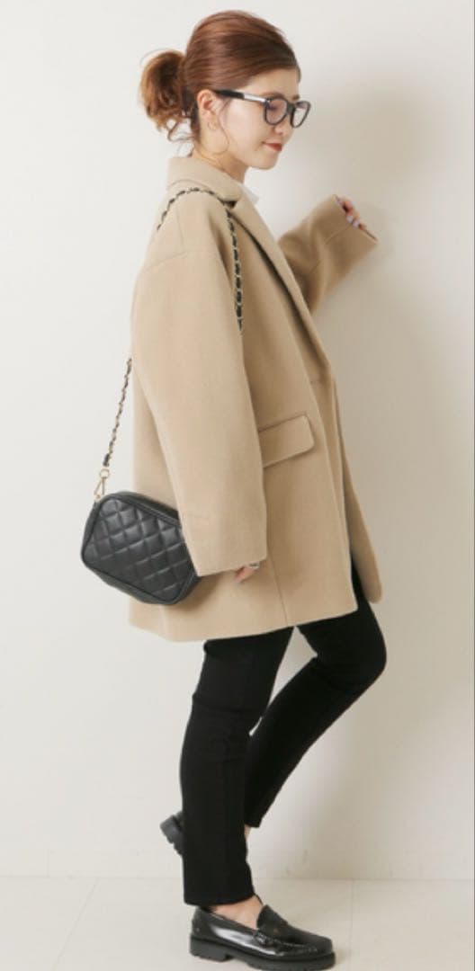 Spick & Span W/Nyモッサジャケットライクコート 38