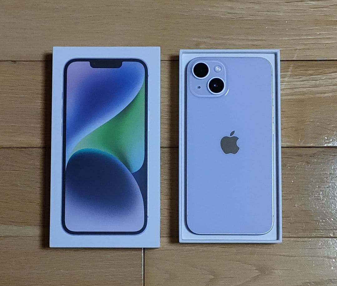 m*t様 美品 iPhone14 パープル 128GB SIMフリー 利用制限な