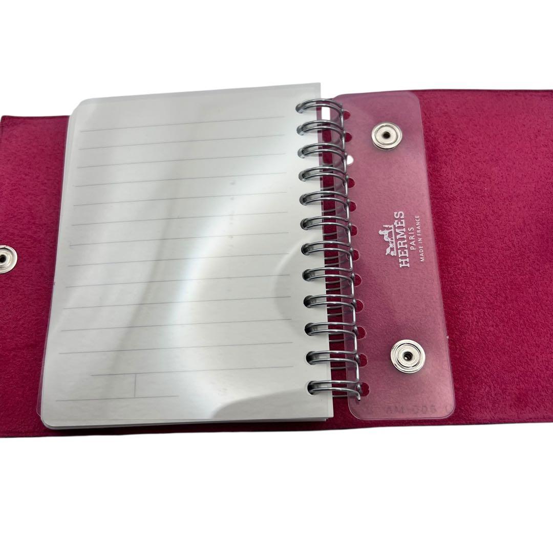美品✨エルメス　ユリス　ノートブックカバー　トゴレザー　ミニ　ピンク