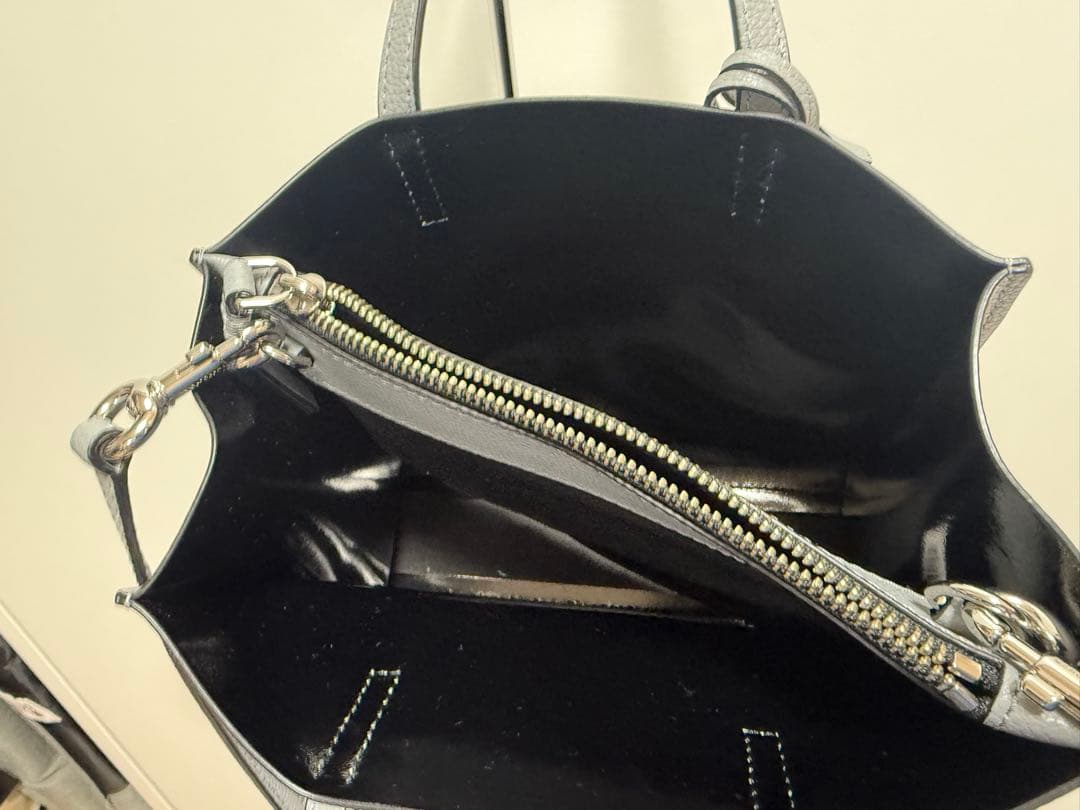 MARC JACOBS ブルーハンドバッグ　ショルダー付