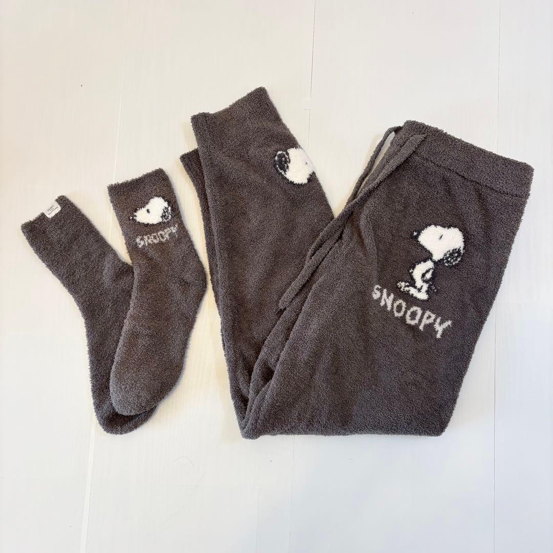 ジェラートピケ スヌーピー ルームウェア グレー L