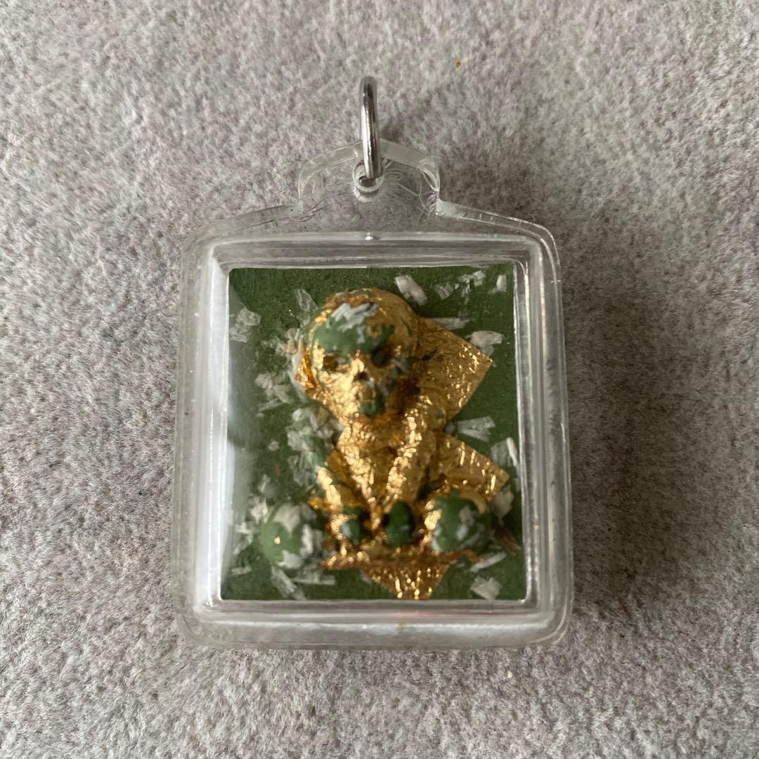 プラクルアン ゴーストピッター 超レア品 金箔 髑髏 危険回避 富と開運 御守り