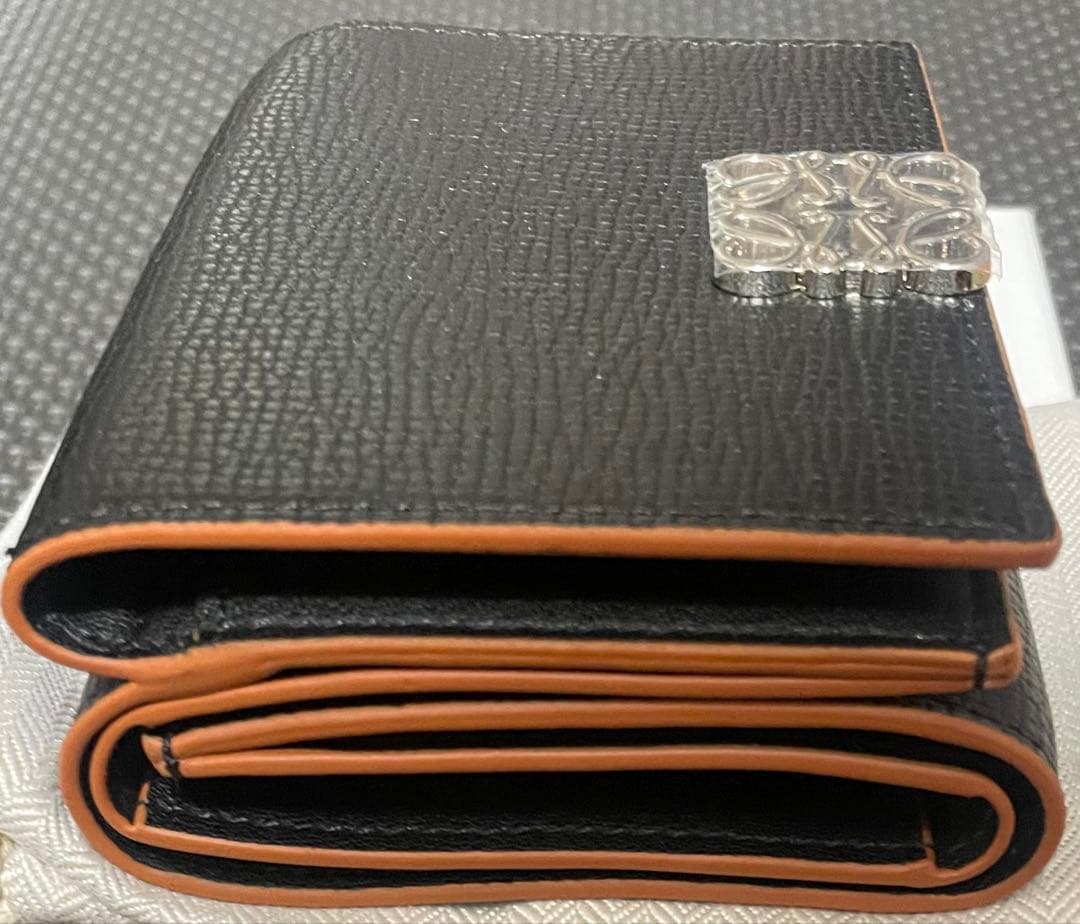 LOEWE アナグラム 三つ折り財布 ブラック