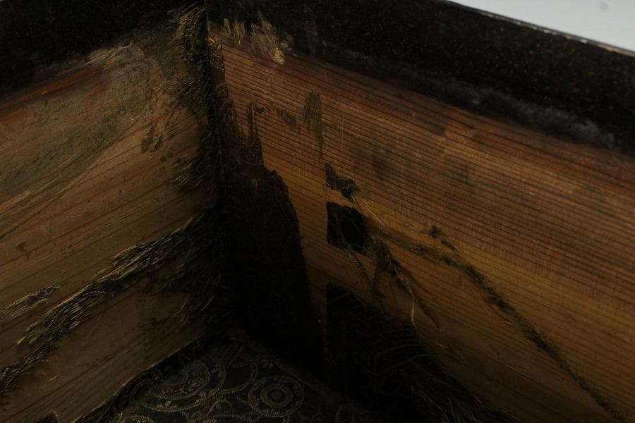 和楽器 果実 柿 蒔絵 時代 鼓箱(K-YC522)