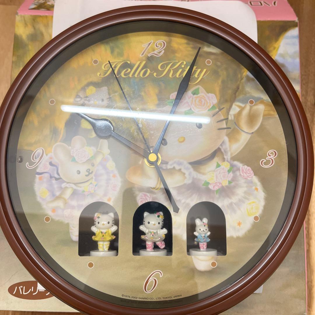 ハローキティ からくり時計 バレリーナ 掛け時計 サンリオ