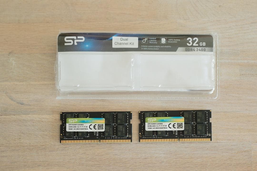32GB（16GB x 2枚） DDR4 2400 ノートPC用メモリー