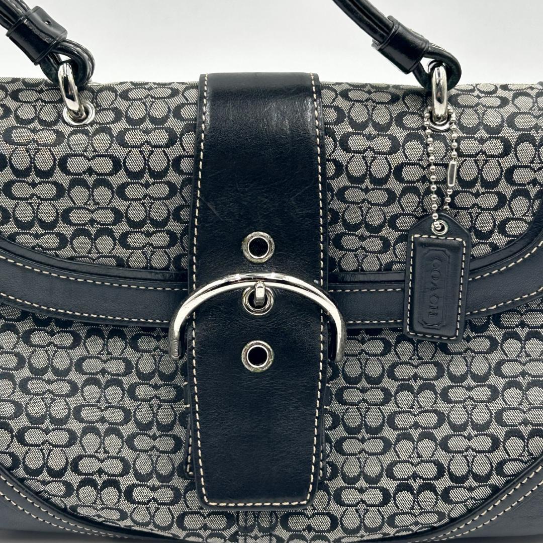 極美品✨コーチ ハンドバッグ ソーホー ミニシグネチャー トップハンドル 保存袋