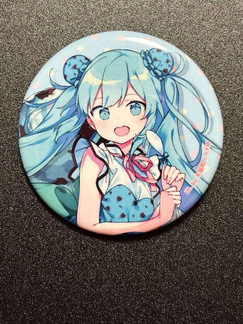 初音ミク アイスクリームパーティー チョコミント 缶バッジ 等身