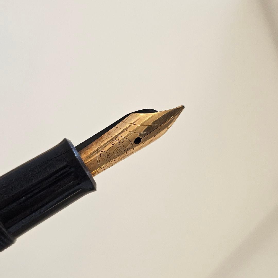 ペリカン万年筆400ヴィンテージ14金 茶縞