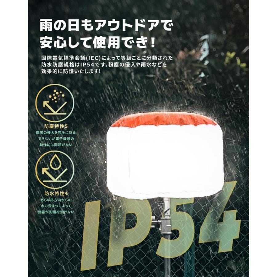 ★PSE認証付き★バルーン投光器 200W LED 発電機専用投光器 ポータブル