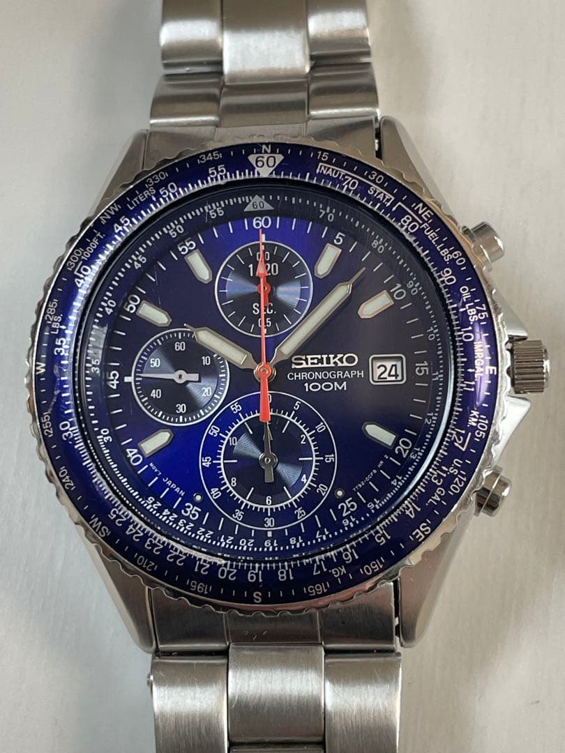 SEIKO パイロットクロノグラフ 腕時計100M