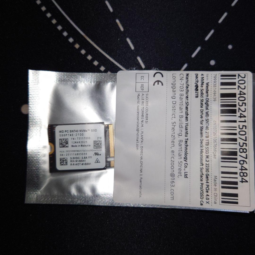 【新品】WD SN740 2TB NVMe SSD 2230