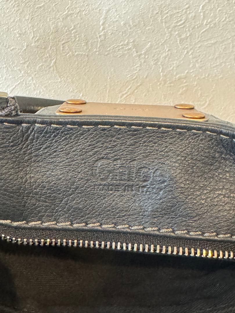 クロエ パディントン ハンドバッグ レザー　ダークグレー