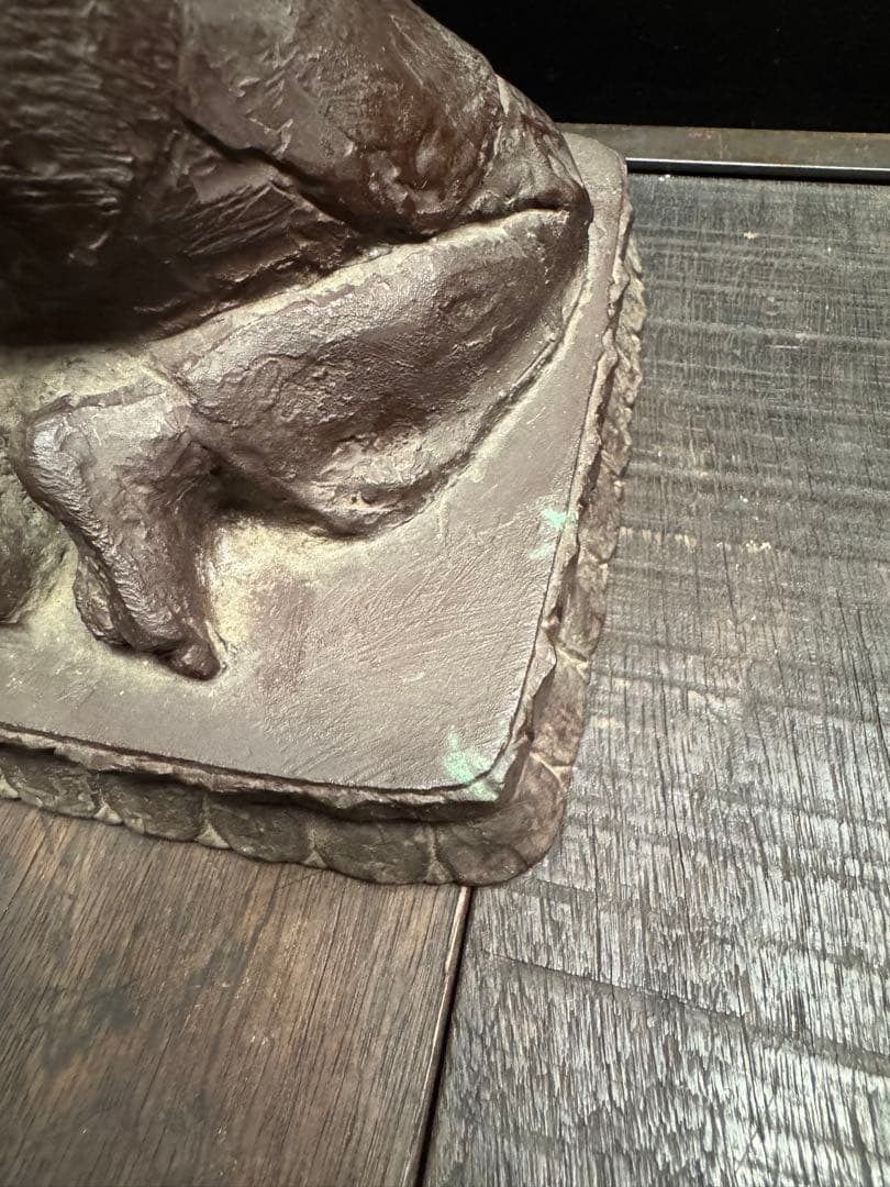 ◇友沢正彦作　ブロンズ像■希み■数量限定品　829/1000■鋳銅　銅製彫刻