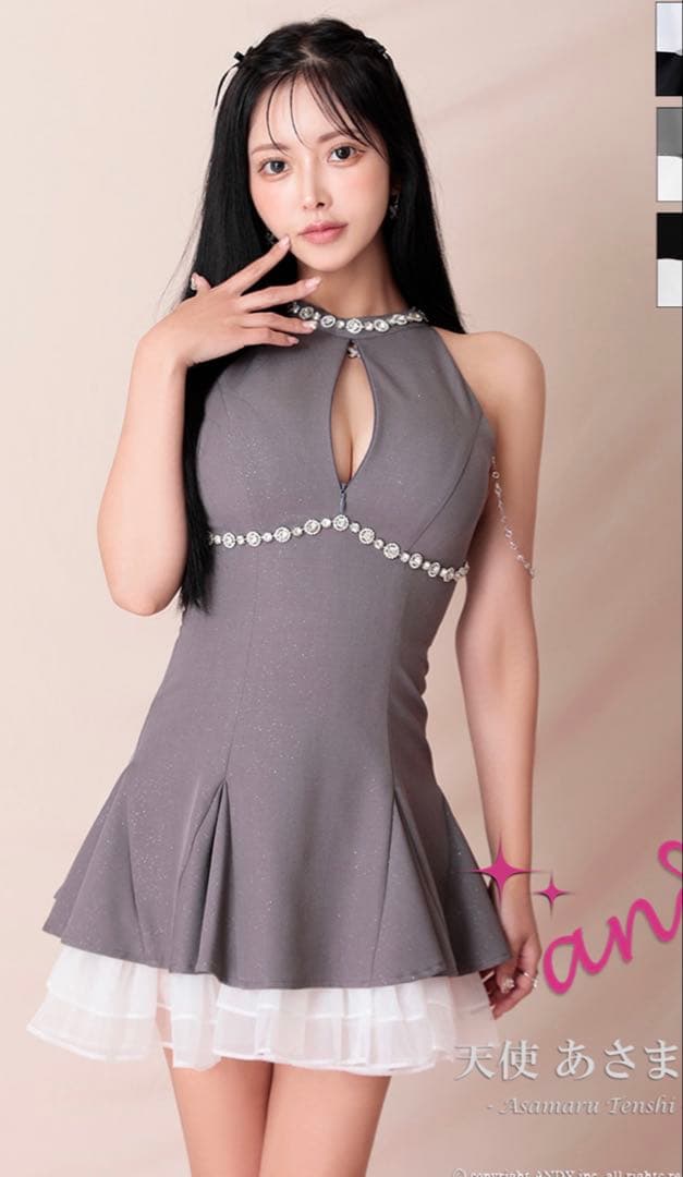 【M】an ミニドレス グレー