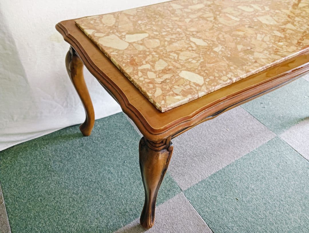 イタリア製  センターテーブル大理石 アンティーク【家財おまかせ便 配送予定】