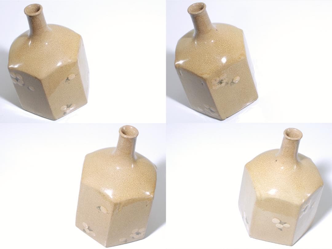 江戸時代 八代焼 桜文象嵌 徳利