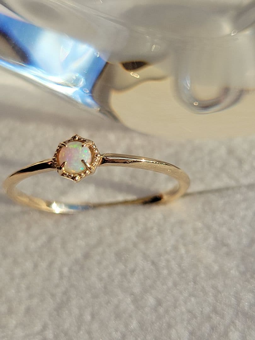 美品★K10 YG NOIR DE POUPEE リング 指輪 オパール