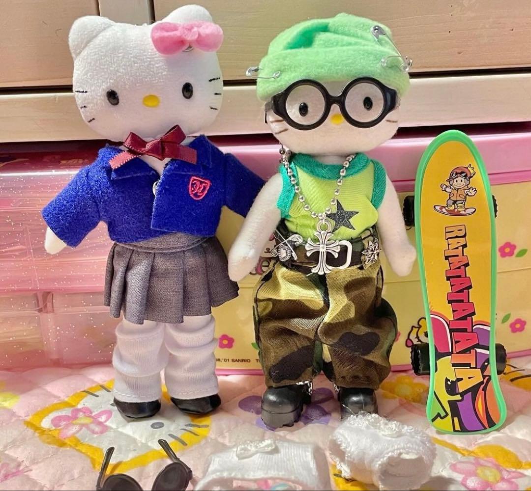サンリオ ドレスアップ　日焼けキティ　制服　50周年　Y2K ギャル　韓国
