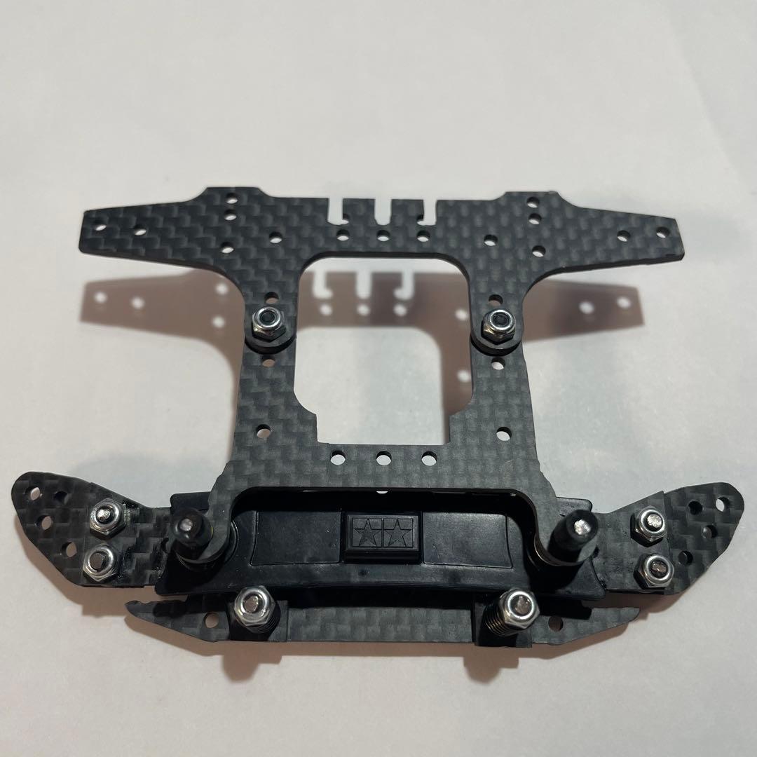 ミニ四駆　フロント段下げATスラダン　提灯　リアアンカー　社外カーボン3点セット