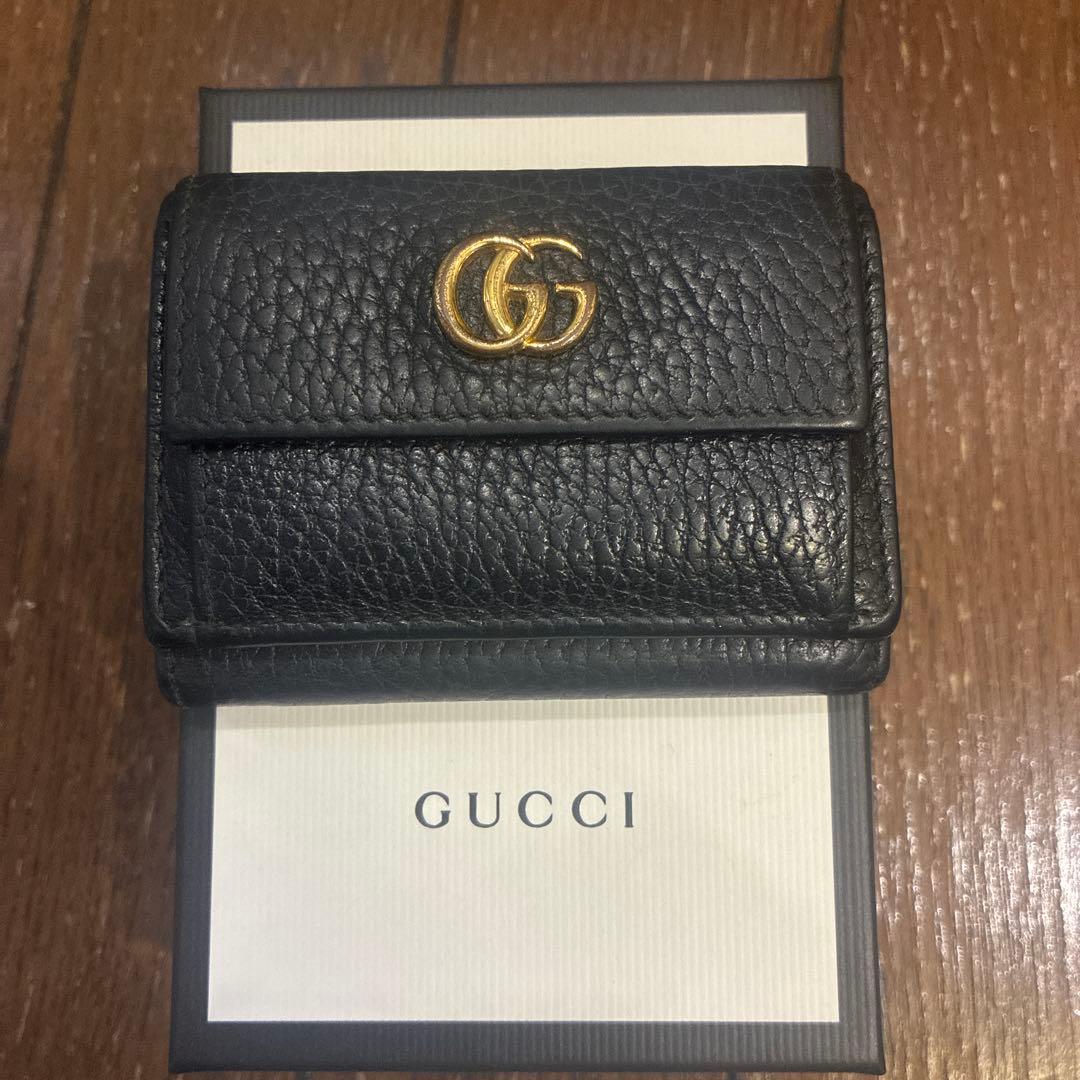 胡桃様　GUCCI 三つ折り財布　黒