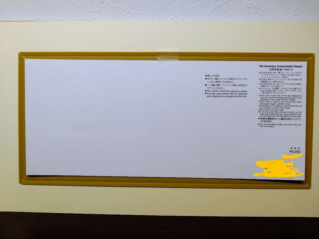 ★東京ディズニーランド★15周年記念フレーム★