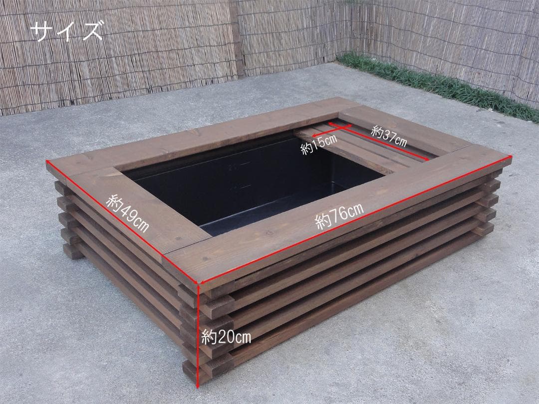 ビオトープ 25L トロ舟＆木枠セット（棚付き）メダカ・金魚飼育用