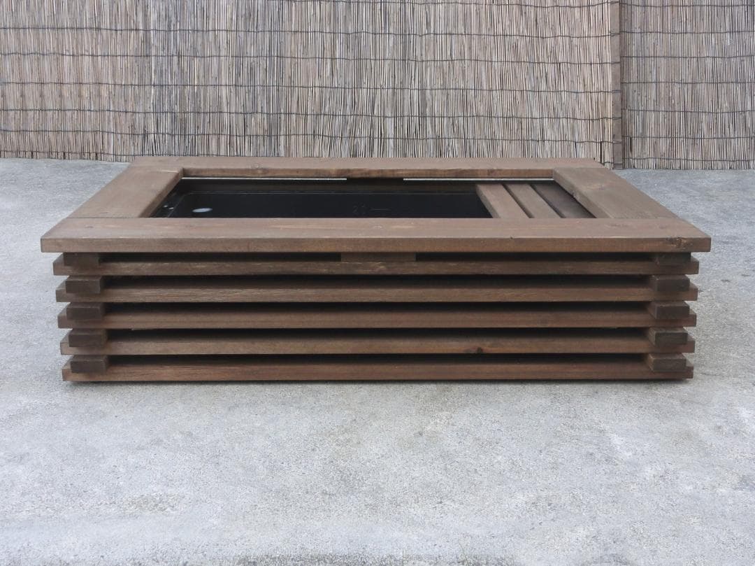 ビオトープ 25L トロ舟＆木枠セット（棚付き）メダカ・金魚飼育用