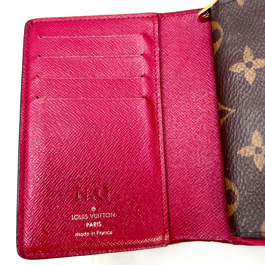 ルイヴィトン モノグラム ポルトフォイユジュリエット M69433 フューシャ