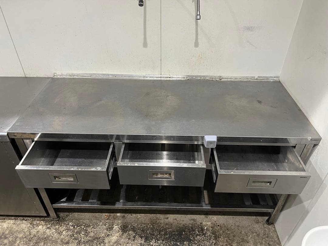 作業台 引き出し付き　ステンレス　1500x600x800