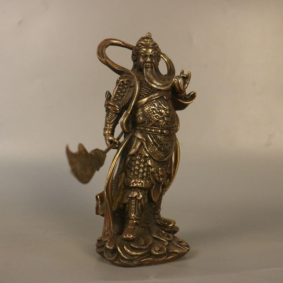 仏像 銅像 関羽財神銅像 銅製品 鎮宅辟邪 開運風水 招財 置物 工芸品