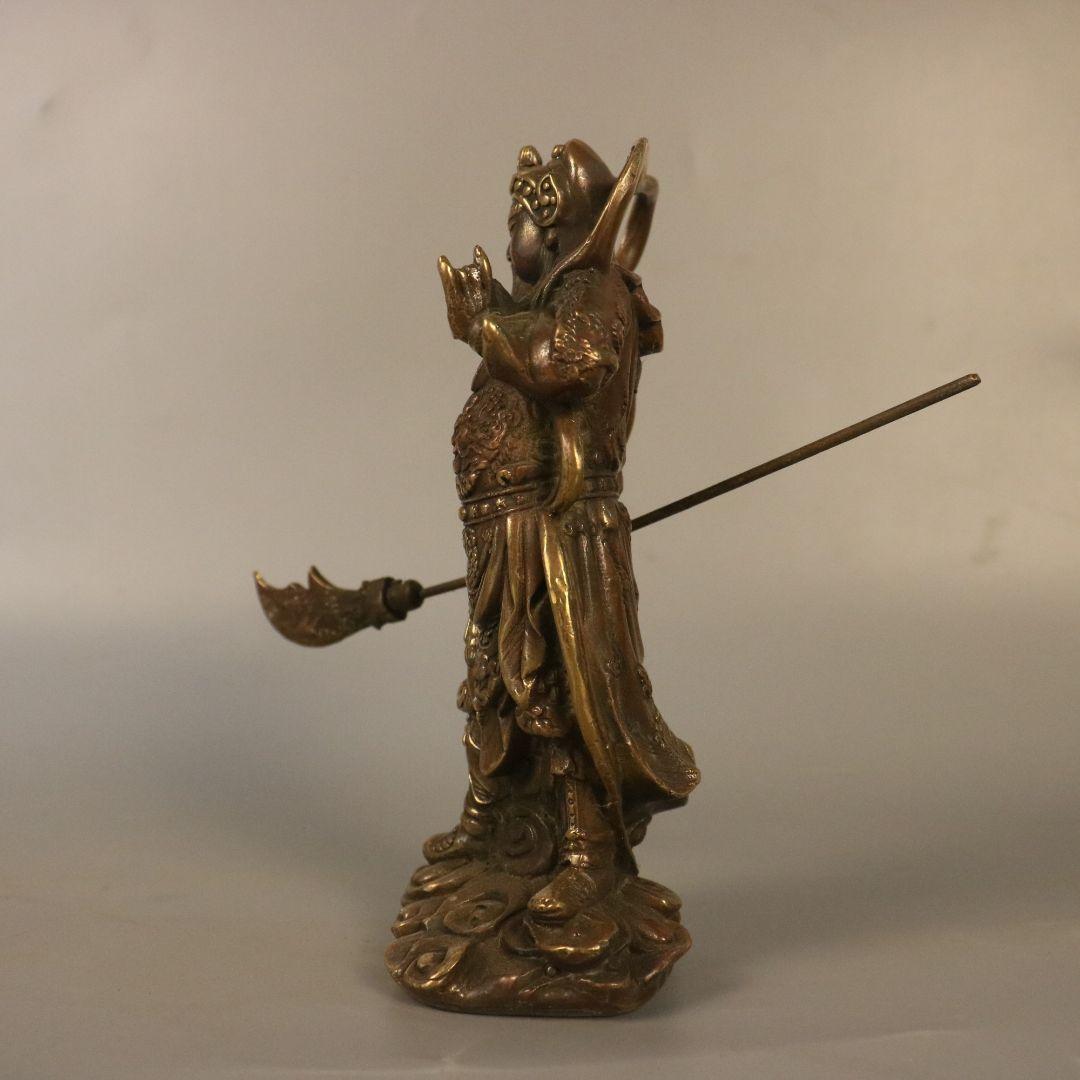 仏像 銅像 関羽財神銅像 銅製品 鎮宅辟邪 開運風水 招財 置物 工芸品